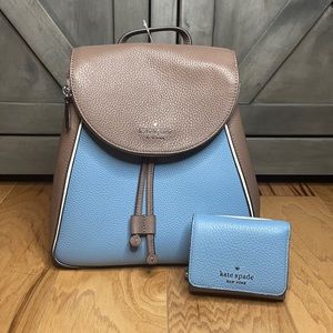 Medium Kate Spade Backpack w/matching Wallet ♠️